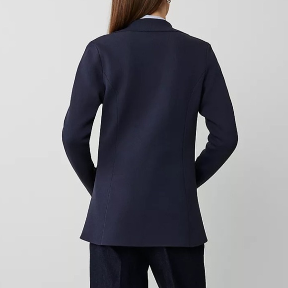 Ann Taylor Navy Slim Sweater Blazer - Picture 6 of 7